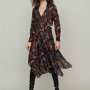 Maje Paisley Print Dress size 36
